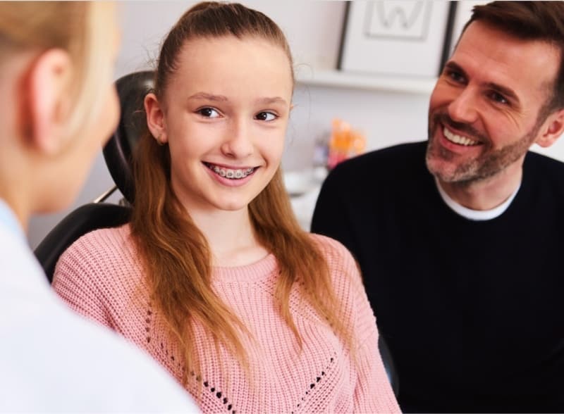 Happy daughter with father